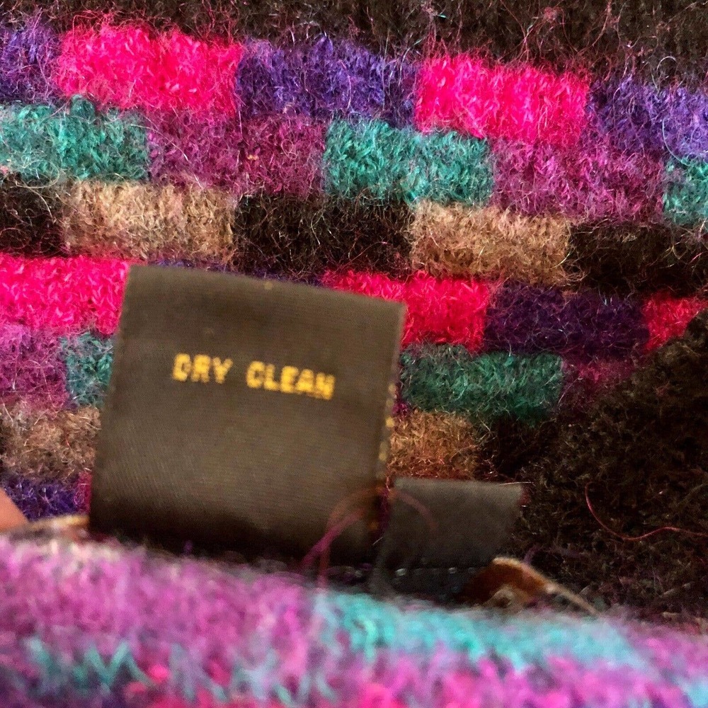 Classiques Vintage Sweater Purple Pink Blue Gray Mohair Wool Cardigan M - Picture 4 of 10